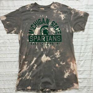 Michigan State Graphic tee | bleach dyed